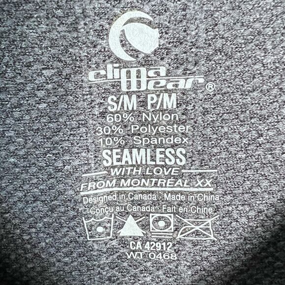 Climawear long-sleeve seamless crop top Size Small/Medium - Picture 3 of 14